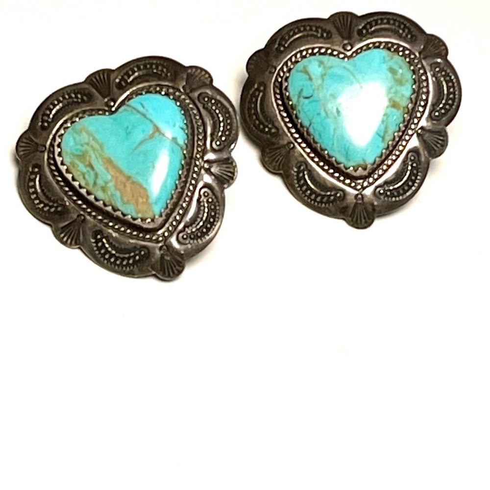 Turquoise Heart Earrings
